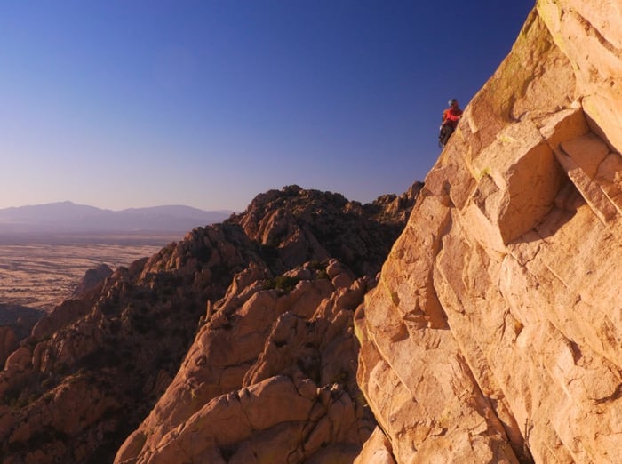 Climbing at Cochise Stronghold