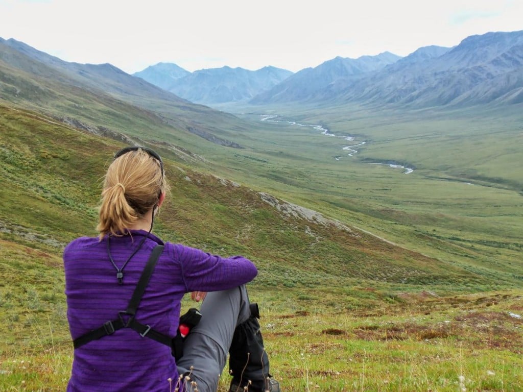 Pausing and taking in the view in Alaska