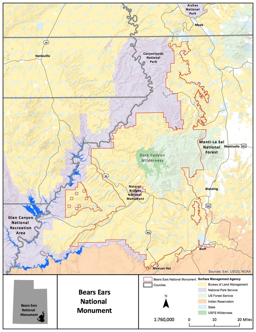 Map of Bears Ears