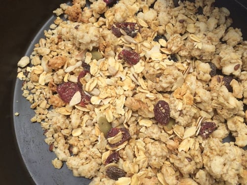 Granola in a pan