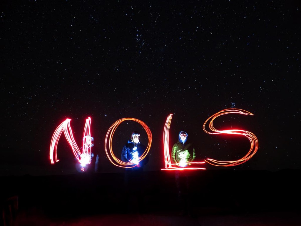 Nighttime glow writing NOLS