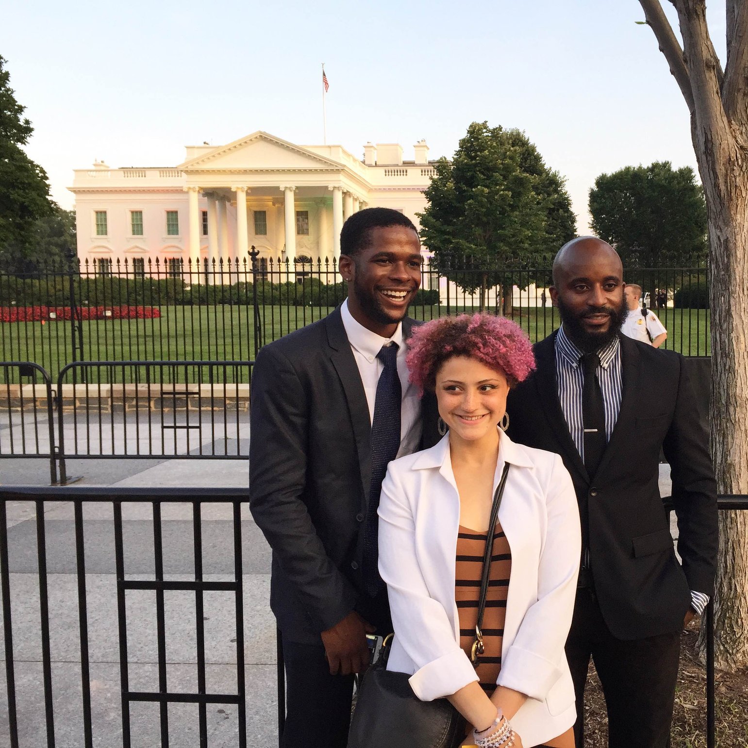 Expedition Denali team members in front of the White House