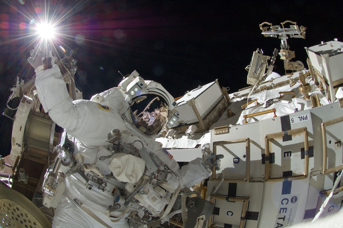 Astronaut Suni Williams Spacewalking on the International Space Station