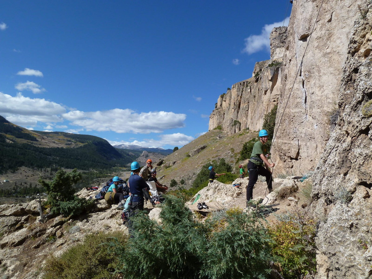 Climbing in Sinks Canyon