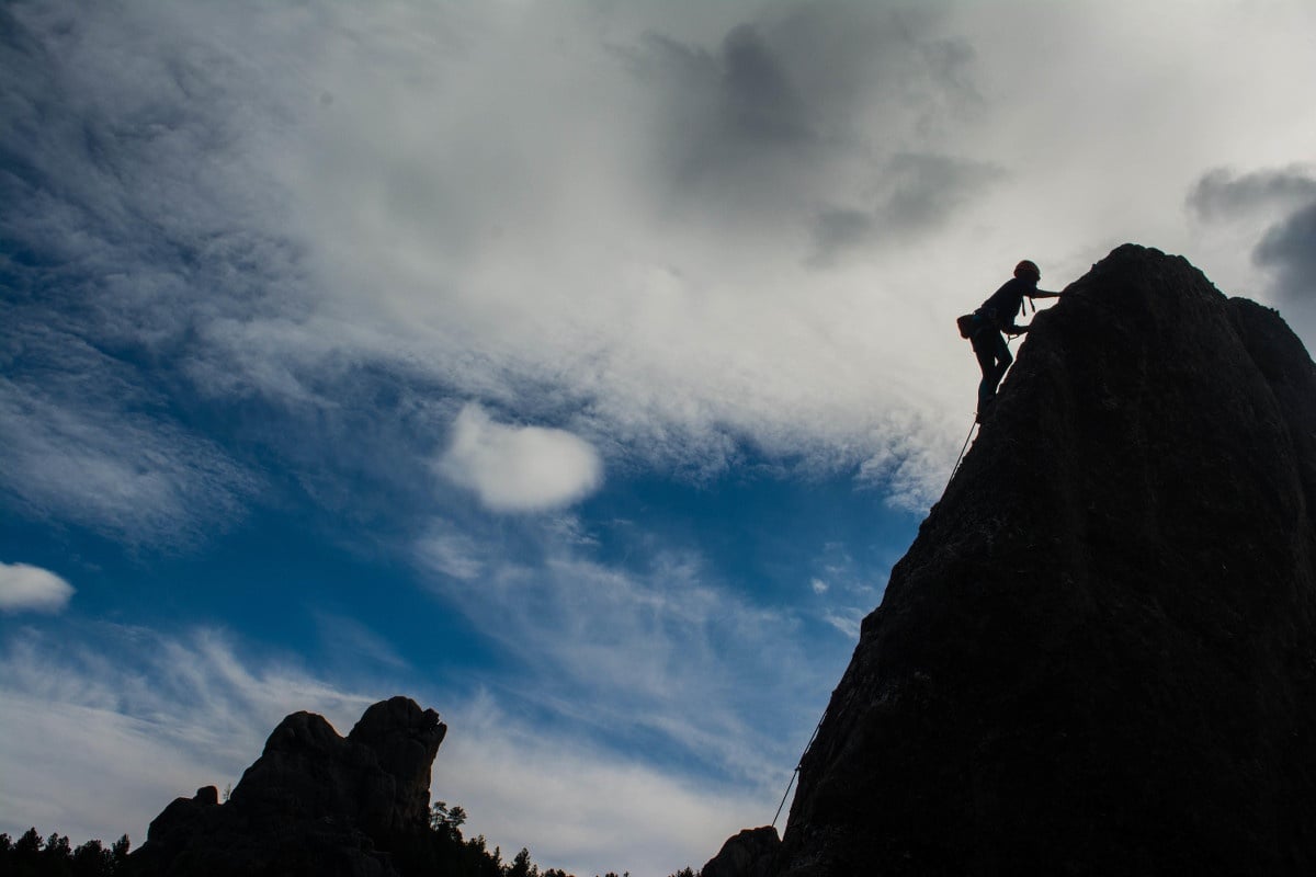 Backcountry rock climbing