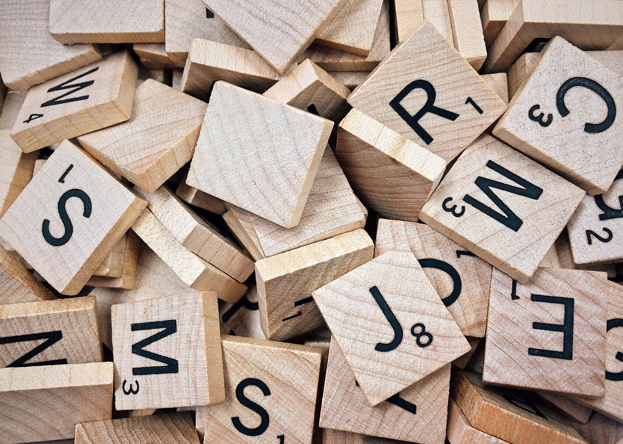 Letter tiles for Scrabble or Bananagrams