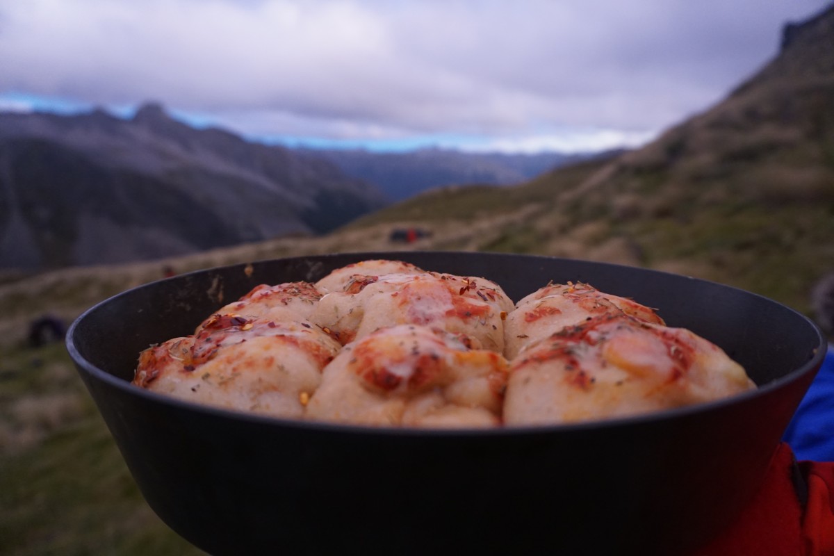 Close-up of pizza rolls