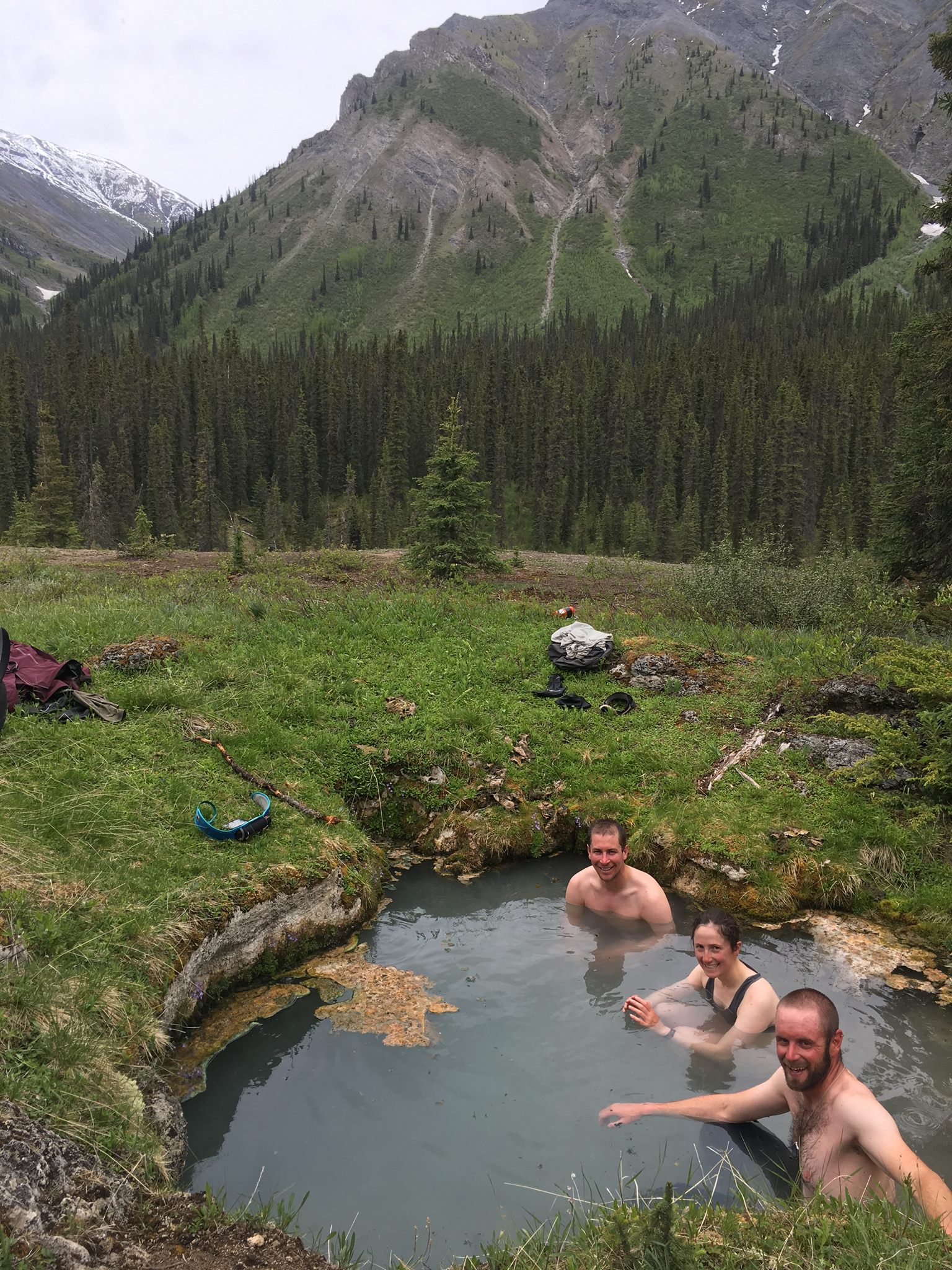 Hot springs before Grizzly Lake