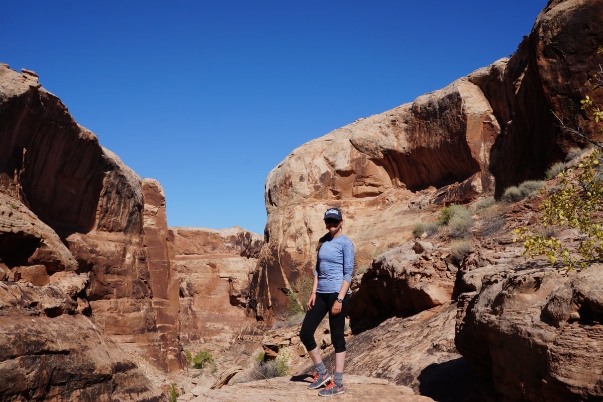 Maddy poses for a photo in the canyons