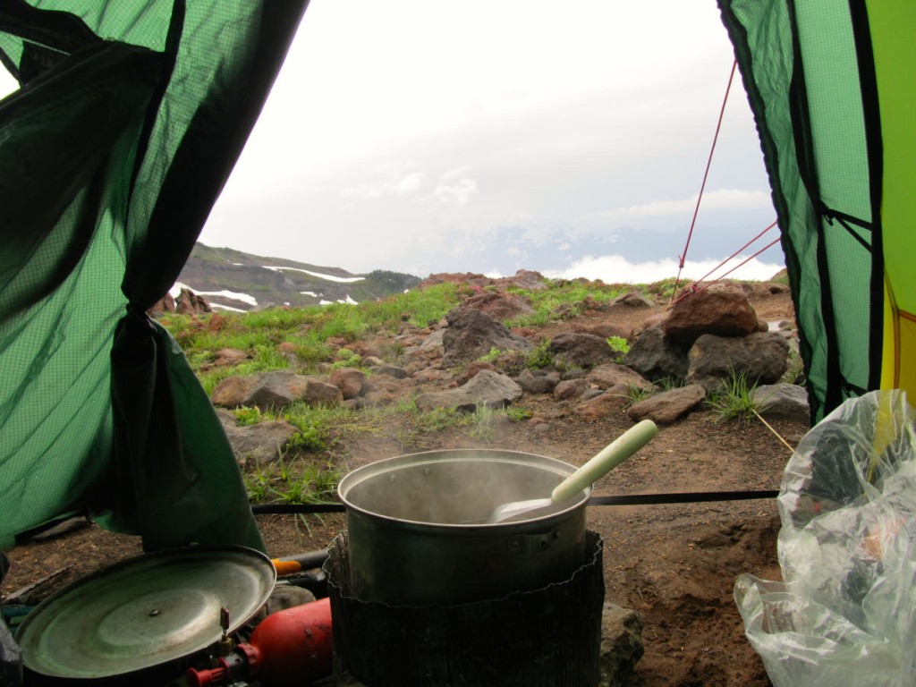 Cooking in the rain