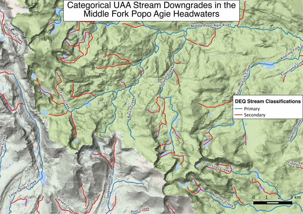 Downgraded Streams in Wyoming