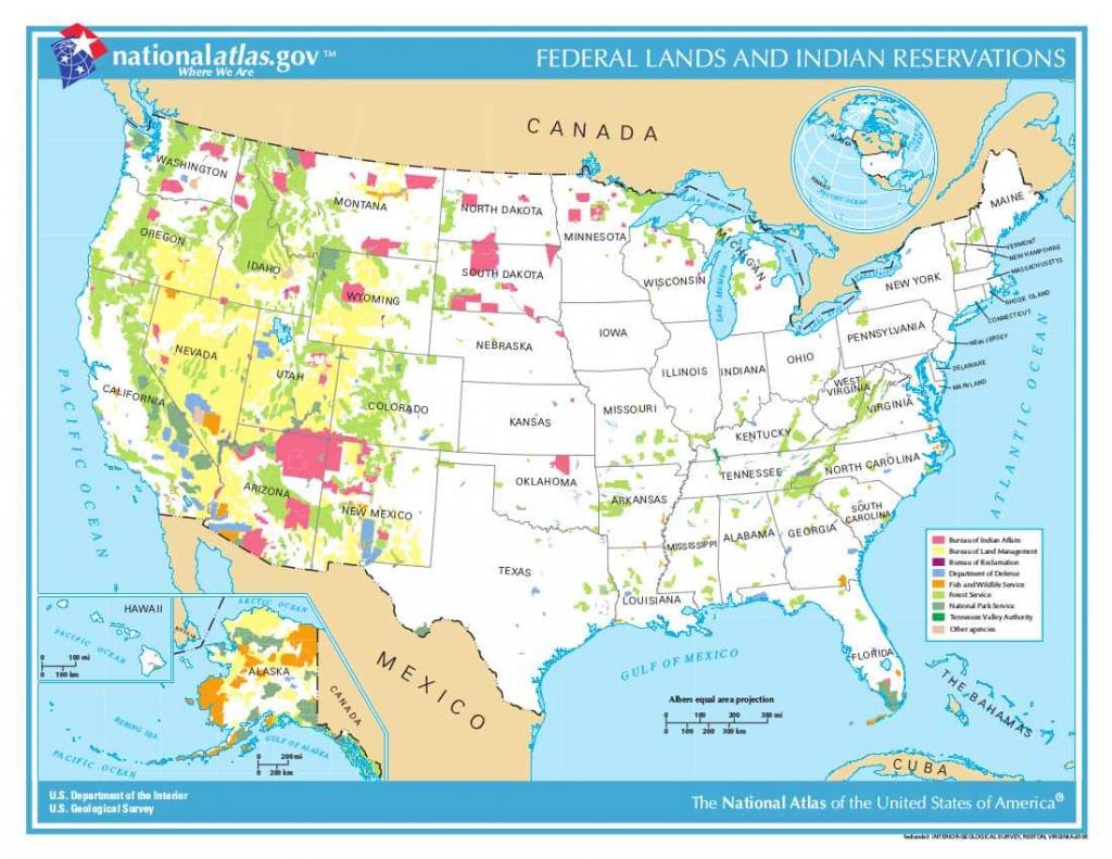 Map of federal public lands