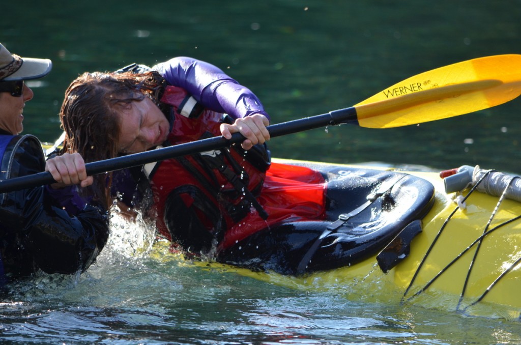 Kayak rolling in Alaska.