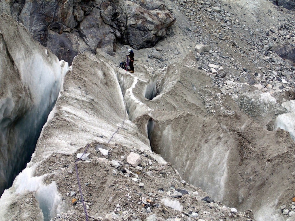 Fixed Line on the Glacier