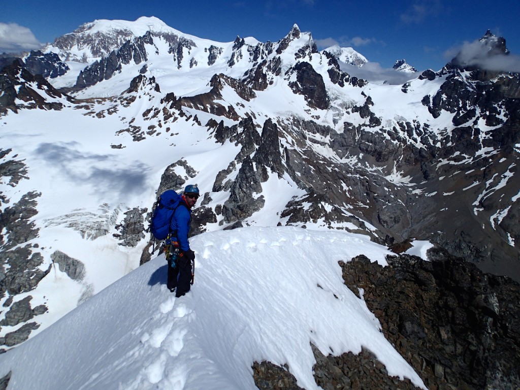 Descending the summit